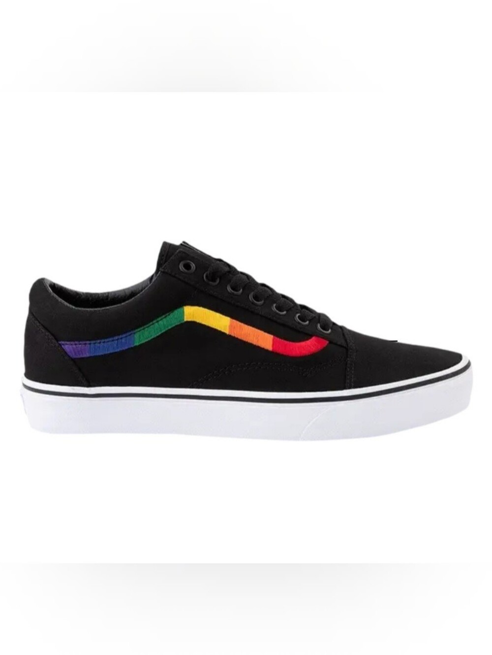 VANS OLD SKOOL RAINBOW SKATE SNEAKERS. SIZE W 8.5. M 7.  UNISEX.